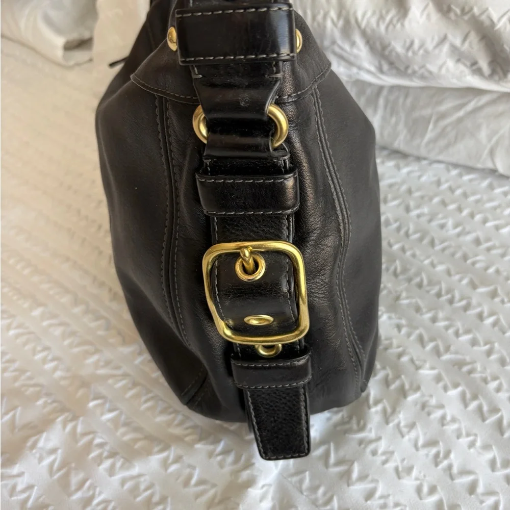 Coach Black Leather Shoulder Bag - Picture 6 of 12